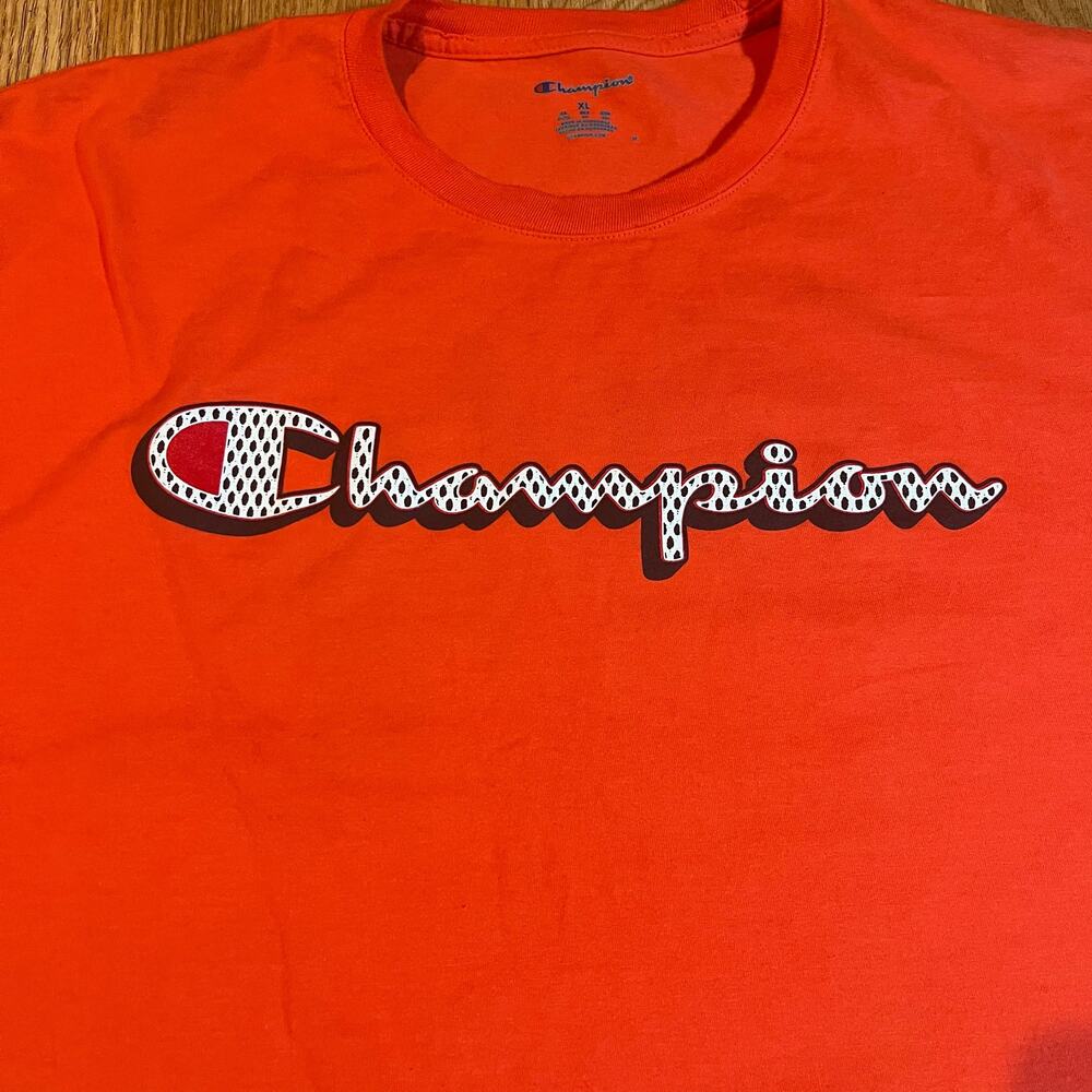 Champion T-Shirt Men’s Size XL Red with‎ Champion Print preowned - Picture 3 of 5